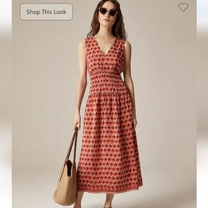 J. Crew Red Midi Dress